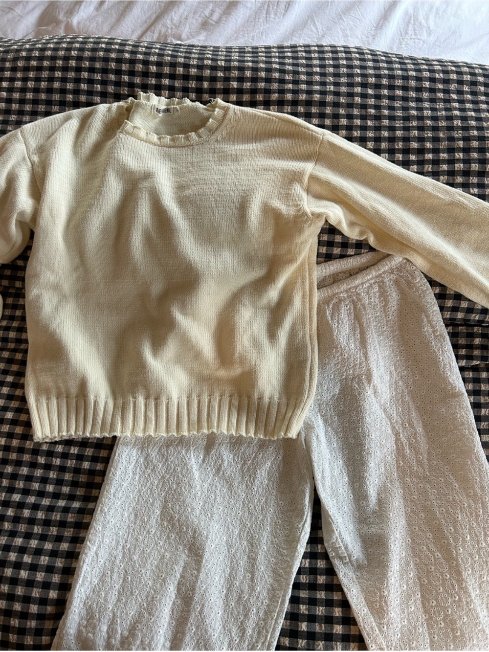 Djerf Avenue Cream Pullover Sweater - Picture 2 of 2